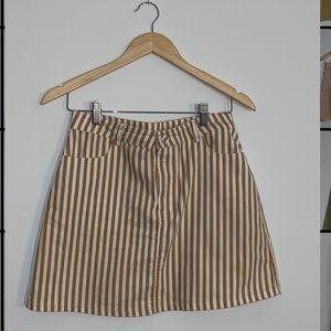 Stripped Mini Skirt